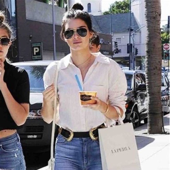 B-Low the Belt Baby Bri Bri Black Waist Belt w/Silver Floral Hardware Small - Picture 6 of 10